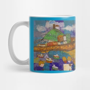 Atmospheric view of Tenby, Pembrokeshire Mug